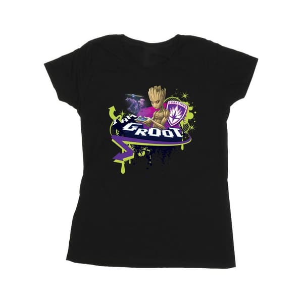 Marvel Womens/Ladies Guardians Of The Galaxy Groot Gaming Holo Cotton T-Shirt