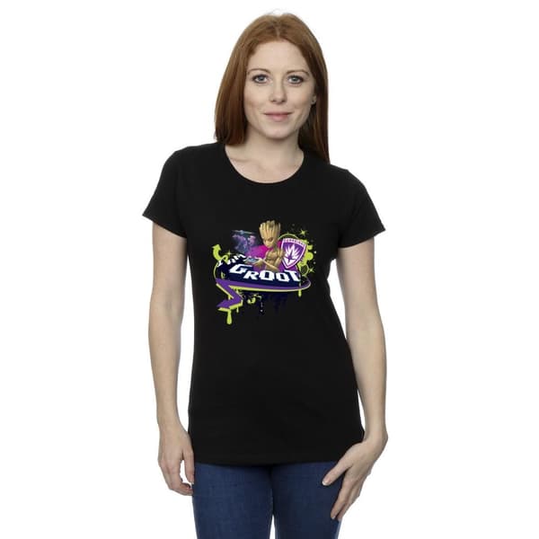 Marvel Womens/Ladies Guardians Of The Galaxy Groot Gaming Holo Cotton T-Shirt