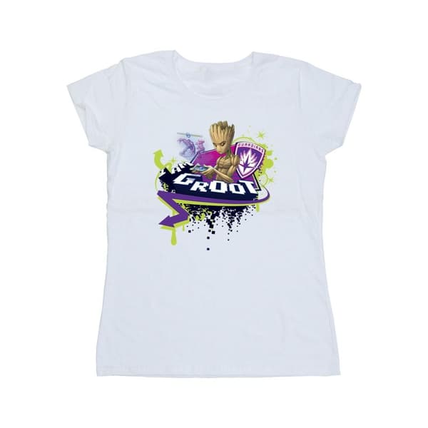 Marvel Womens/Ladies Guardians Of The Galaxy Groot Gaming Holo Cotton T-Shirt