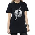 Miniatyrbild 3 av 5: DC Comics Dam/Tjej - Boyfriend-t-shirt i bomull med Flash Spot-logga