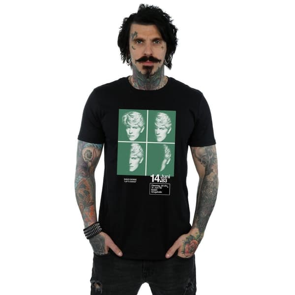 David Bowie Mens 1983 Concert Poster T-Shirt