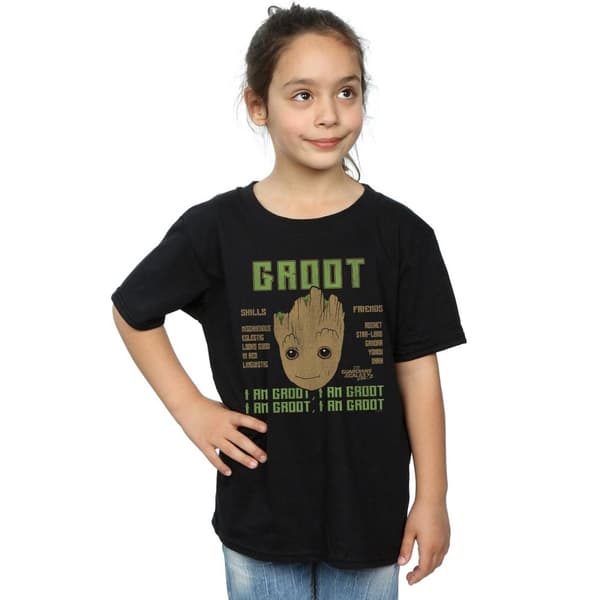 Marvel Girls Guardians Of The Galaxy Vol. 2 Groot Skills Cotton T-Shirt