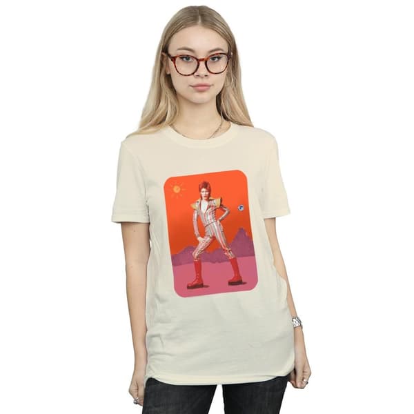 David Bowie Womens/Ladies On Mars Cotton Boyfriend T-Shirt