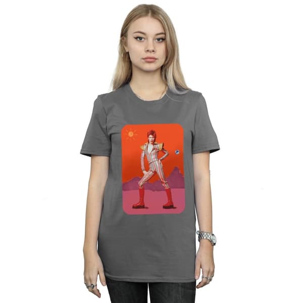 David Bowie Womens/Ladies On Mars Cotton Boyfriend T-Shirt