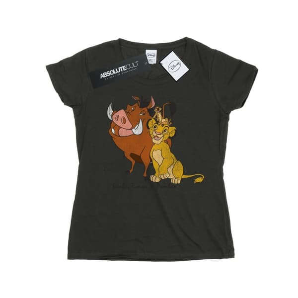 Disney Womens/Ladies Classic Simba, Timon And Pumbaa Cotton T-Shirt