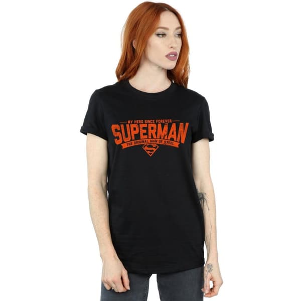 DC Comics Womens/Ladies Superman My Hero Cotton Boyfriend T-Shirt