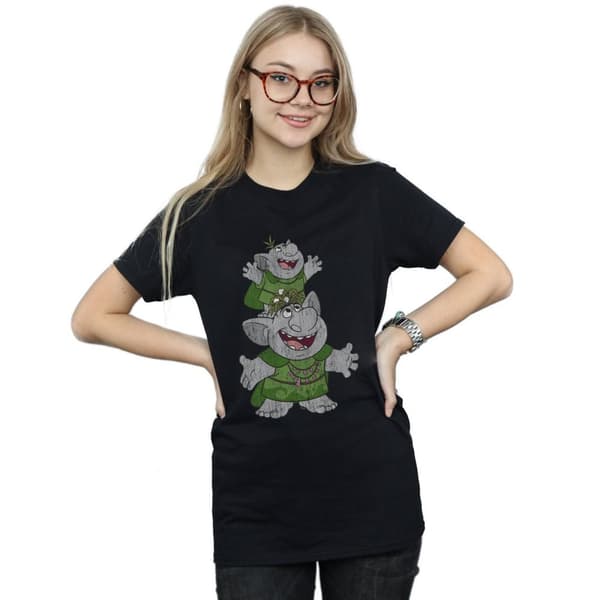 Disney Dam/Tjej Frozen Handstacking Trolls Boyfriend T-shirt i bomull