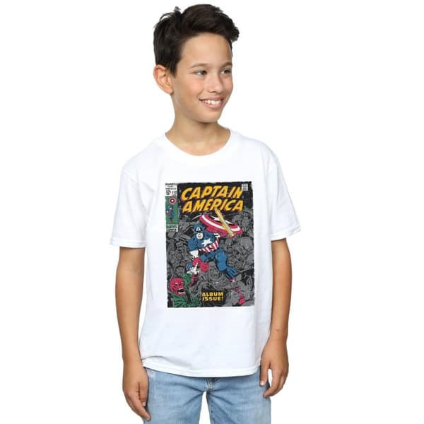 Marvel Boys Captain America Album Issue Cover T-Shirt