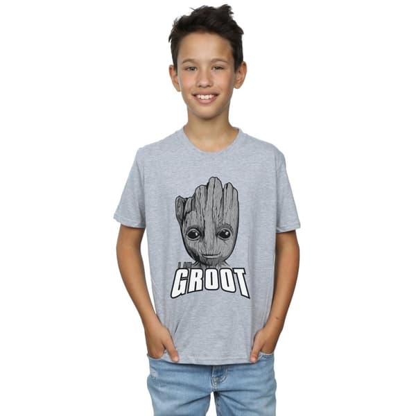 Marvel Boys Guardians Of The Galaxy Groot Face T-Shirt