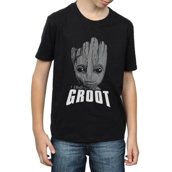 Marvel Boys Guardians Of The Galaxy Groot Face T-Shirt