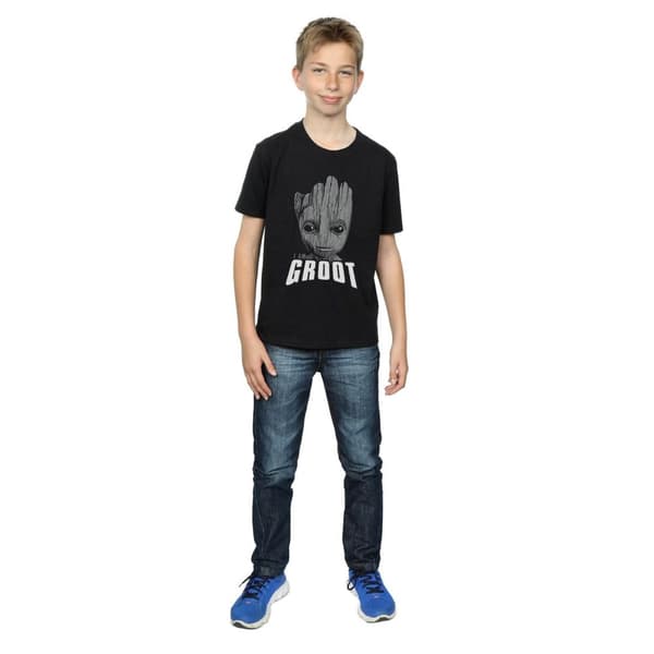 Marvel Boys Guardians Of The Galaxy Groot Face T-Shirt