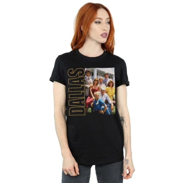 Dallas Womens/Ladies Ewing Family Photo Cotton Boyfriend T-Shirt