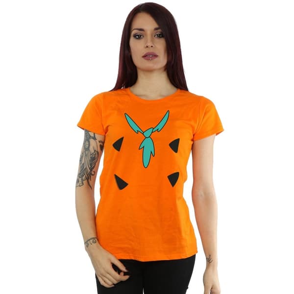 The Flintstones Womens/Ladies Fred Flintstone Costume Print Cotton T-Shirt