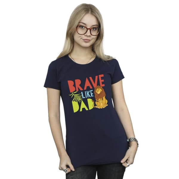 Disney Womens/Ladies The Lion King Brave Like Dad Cotton T-Shirt