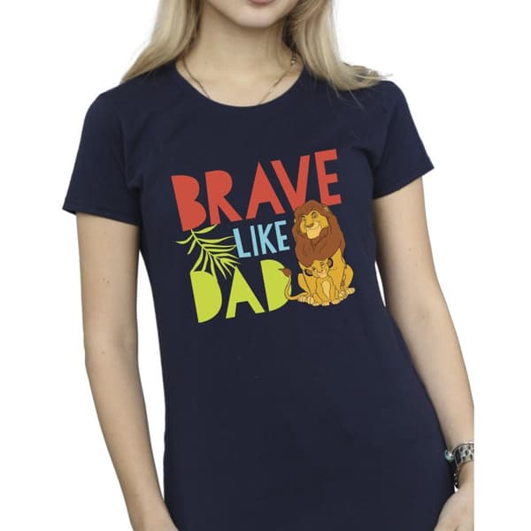 Disney Womens/Ladies The Lion King Brave Like Dad Cotton T-Shirt