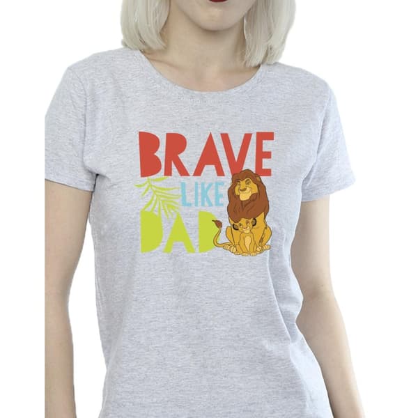 Disney Womens/Ladies The Lion King Brave Like Dad Cotton T-Shirt