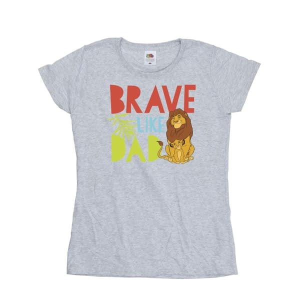 Disney Womens/Ladies The Lion King Brave Like Dad Cotton T-Shirt