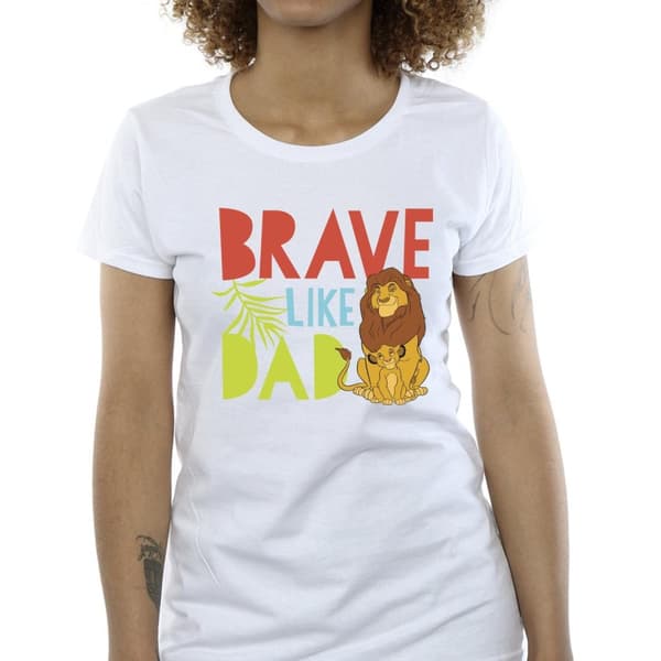 Disney Womens/Ladies The Lion King Brave Like Dad Cotton T-Shirt