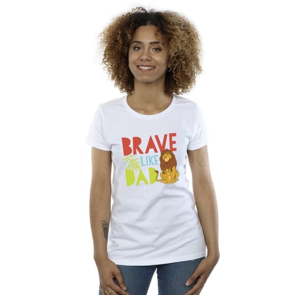 Disney Womens/Ladies The Lion King Brave Like Dad Cotton T-Shirt