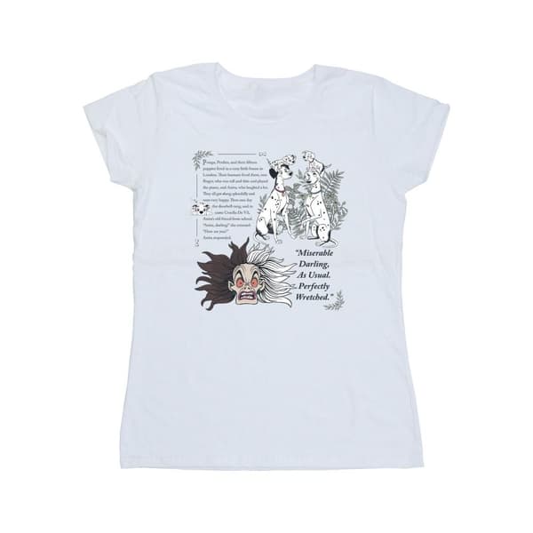 Disney 101 Dalmatiner - Miserable Darling - Bomulls-T-shirt för kvinnor/damer