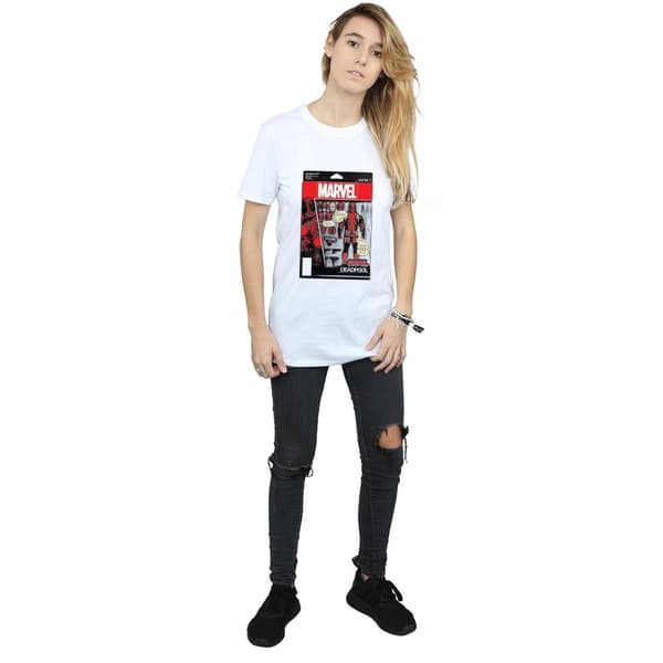 Marvel Womens/Ladies Deadpool Action Figure Cotton Boyfriend T-Shirt