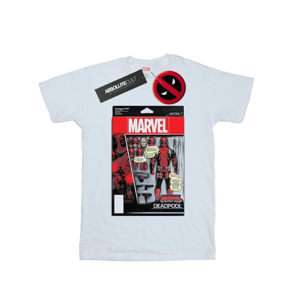 Marvel Womens/Ladies Deadpool Action Figure Cotton Boyfriend T-Shirt