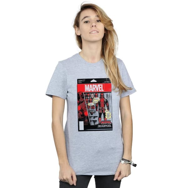 Marvel Dam/Tjej Deadpool Action Figure Boyfriend T-shirt i bomull