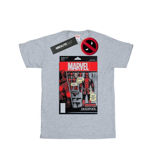 Marvel Dam/Tjej Deadpool Action Figure Boyfriend T-shirt i bomull