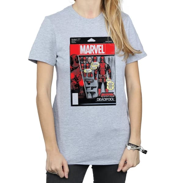 Marvel Dam/Tjej Deadpool Action Figure Boyfriend T-shirt i bomull