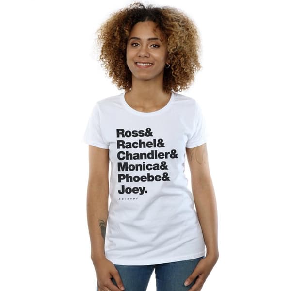Friends Womens/Ladies First Names Text Cotton T-Shirt