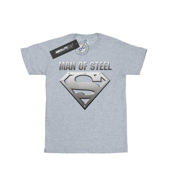 DC Comics Mens Superman Man Of Steel Shield T-Shirt