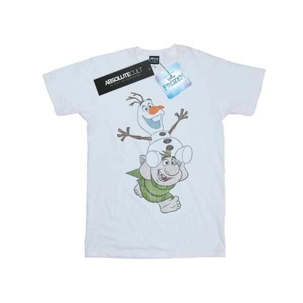 Disney Dam/Tjej Frozen Olaf And Troll Boyfriend T-shirt i bomull