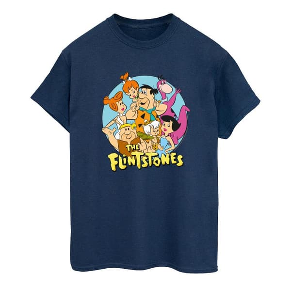 The Flintstones Mens Group Circle T-Shirt