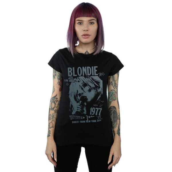 Blondie Womens/Ladies Tour 1977 Chest Cotton T-Shirt