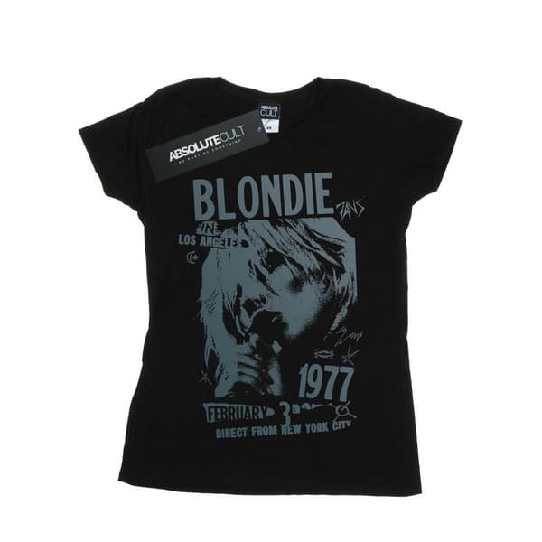Blondie Dam/Lady Tour 1977 T-shirt i bomull med bröst