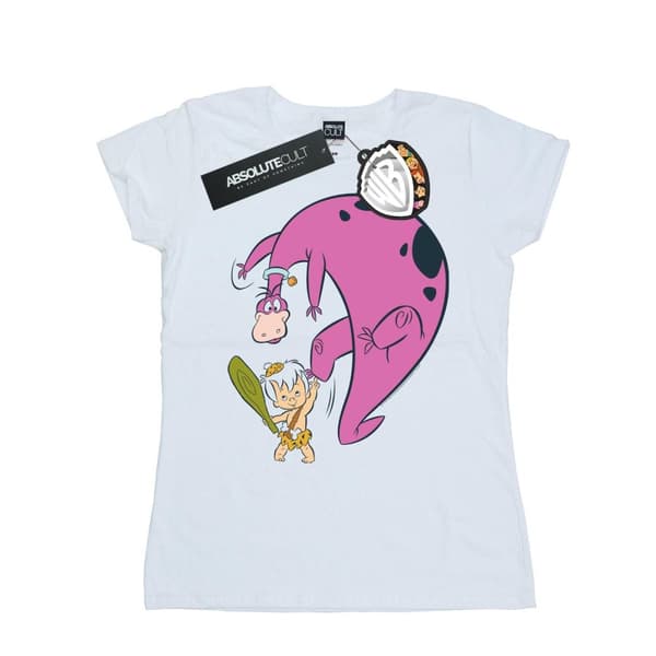 The Flintstones Womens/Ladies Bamm Bamm And Dino Cotton T-Shirt