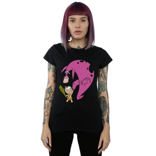 The Flintstones Womens/Ladies Bamm Bamm And Dino Cotton T-Shirt