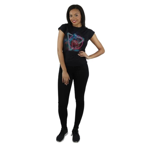Marvel Dam/Tjej Guardians Of The Galaxy Neon Nebula T-shirt i bomull