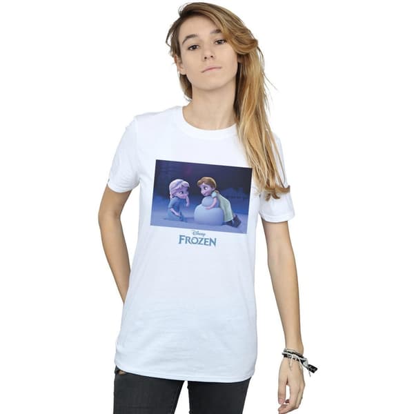 Disney Dam/Tjej Frozen Build A Snowman Boyfriend T-shirt i bomull