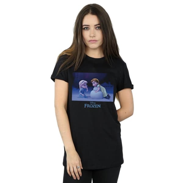 Disney Dam/Tjej Frozen Build A Snowman Boyfriend T-shirt i bomull