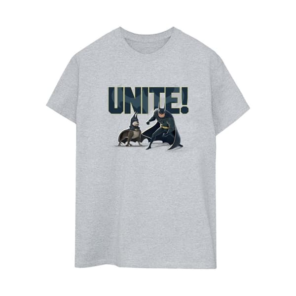 DC Comics Womens/Ladies DC Comics DC League Of Super-Pets Unite Pair Cotton Boyfriend T-Shirt