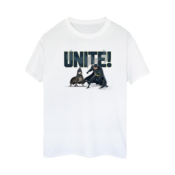 DC Comics Womens/Ladies DC Comics DC League Of Super-Pets Unite Pair Cotton Boyfriend T-Shirt
