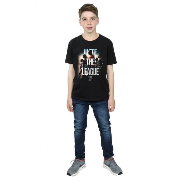 DC Comics T-shirt för pojkar från Justice League-filmen Unite The League