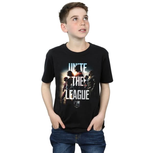 DC Comics T-shirt för pojkar från Justice League-filmen Unite The League