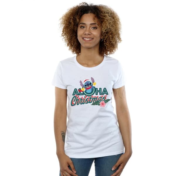 Disney Dam/Tjej Lilo And Stitch Aloha Christmas - T-shirt i bomull
