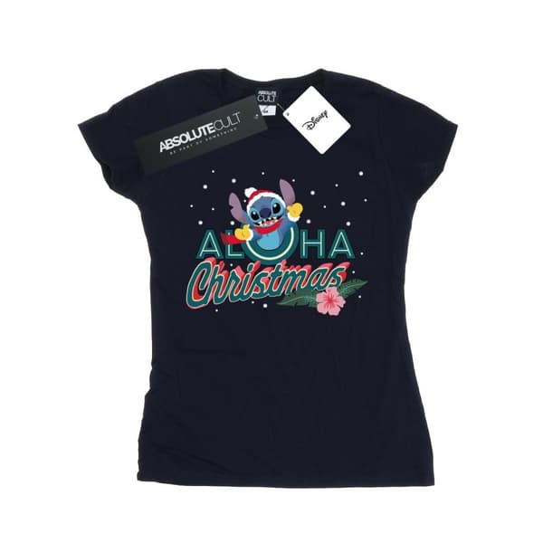 Disney Dam/Tjej Lilo And Stitch Aloha Christmas - T-shirt i bomull