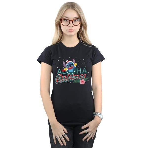 Disney Dam/Tjej Lilo And Stitch Aloha Christmas - T-shirt i bomull