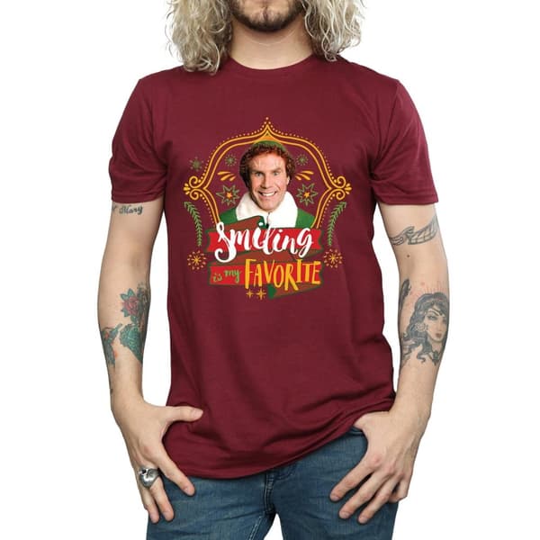 Elf T-shirt med leende Buddy för herrar