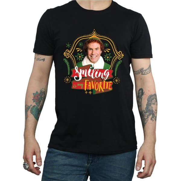 Elf T-shirt med leende Buddy för herrar