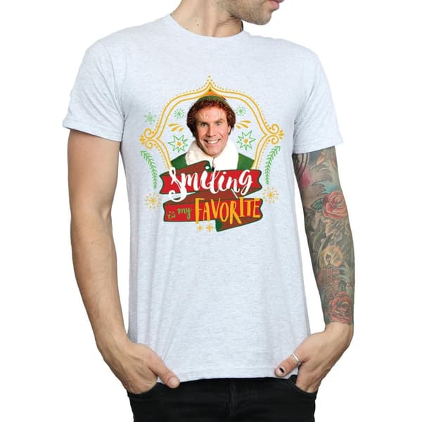 Elf T-shirt med leende Buddy för herrar